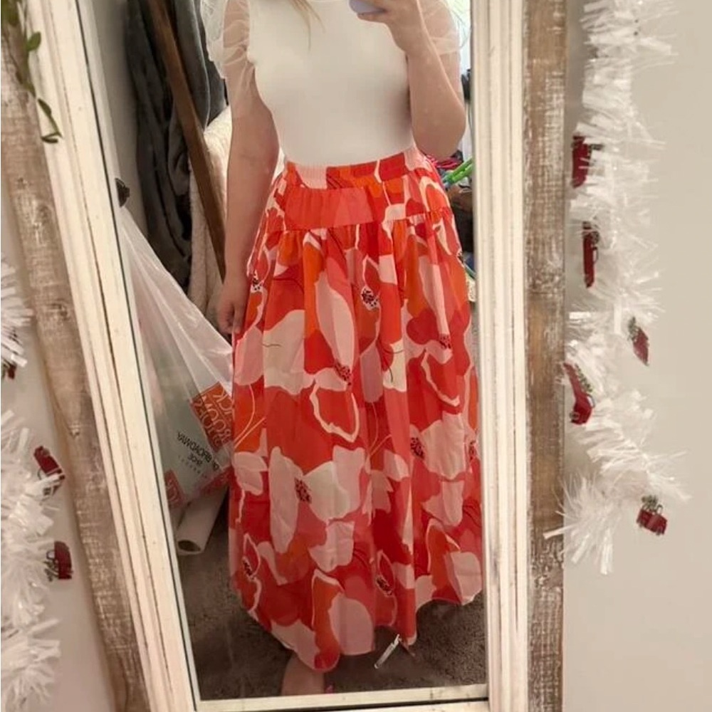 014 Boho Floral Print Tropical Maxi Skirt - Picture 4 of 16